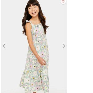 NWT - Fabkids Floral Ruched Maxi Dress